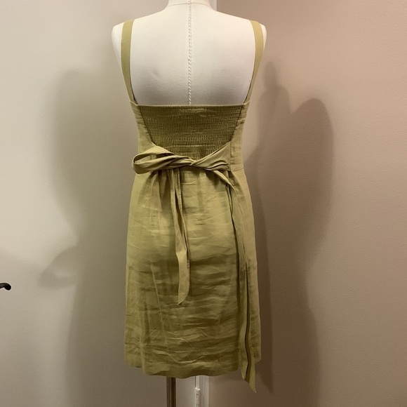 Theory Khaki Linen Blend Dress - Size P - Picture 6 of 7